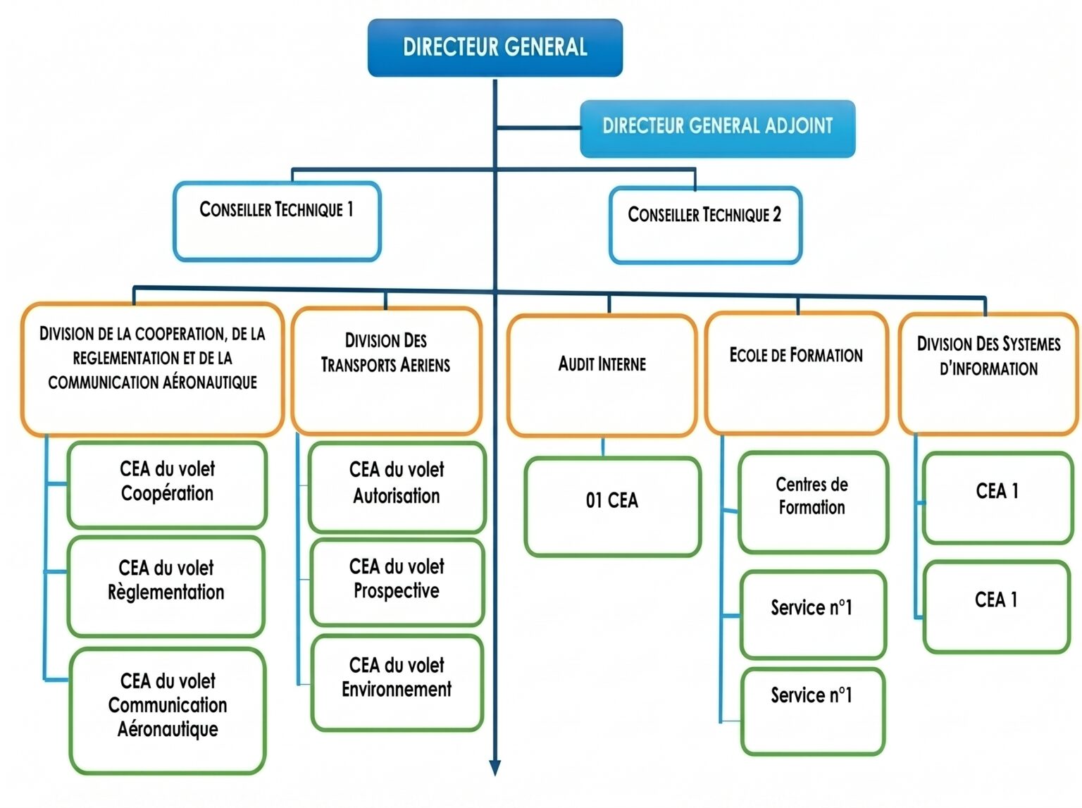 ORG CCAA - Services rattachés à la direction générale